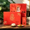 2026 Nova Caixa de Presente Criativa de Bolo da Lua de Meio Outono, Caixa de Presente de Confeitaria Chinesa de Alta Qualidade Personalizada com 6/8 Peças