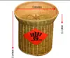 Cestas de Bambú Estilo Antiguo para Exhibir Productos Secos y Verduras, Cestas Decorativas para Exhibidores Abiertos, Cestas de Exhibición para Restaurantes de Hot Pot, y Cestas de Exhibición para Exhibidores de Tiendas