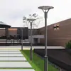 Luminária de Jardim Redonda com Tampa Espessa de Alumínio Fundido para Dissipação de Calor, Cabeça de Luminária de Jardim LED de 60 Watts de Tensão Ampla, Luminária de Jardim de Três Braços