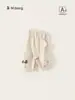 Roupa Infantil Bangxuan Primavera Nova Calça Reta para Meninos, Calça Casual para Meninos, Calça Longa com Bordado de Letras para Crianças