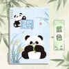 Caderno Panda Fofo A5 de Folhas Soltas para Alunos do Ensino Fundamental II e Médio B5 Desenho Animado Alto Valor Caderno de Linha Horizontal Espessado Estilo Chinês