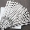 Espetos para Churrasco de Aço Inoxidável, Espetos Planos para Espetinhos de Cordeiro ao Ar Livre, Espetos de Aço, Espetos de Ferro, Espetos Redondos, Conjunto Completo de Ferramentas