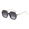 Estilo Nuevo Lisos Doble Puente Marco Grande Anti Luz Azul Gafas Retro Gafas de Sol Marco Grande Celebridad de Internet Gafas de Sol para Fotografía Callejera Venta al por Mayor