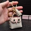 Creativo Billetero de Cuero de Búho Llavero Moda Colgante para Llave de Coche Lindo Bolsa Pequeños Accesorios Colgantes