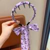 Tiara de Laço Kuromi Kidsren's Faixa de Cabelo Fofa para Meninas Lenço de Seda Faixa de Cabelo Trançada Tiara Dentada Acessórios de Cabelo para Meninas Personalização