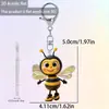 Llavero de Serie de Girasol y Abeja Lindo y Divertido de Amazon Transfronterizo Colgante de Mochila de Margarita Acrílica 2D