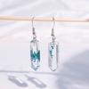 Aretes de cristal para comercio exterior transfronterizo europeo y americano, aretes creativos simples con personalidad, aretes de diamante con columna hexagonal de bala para mujer