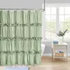 Cortina de Ducha Impermeable para Baño, Cortina de Ducha Retro con Volantes y Pliegues, Cortina de Ducha con Lazo Hecha a Mano, Cortina de Ducha para Baño sin Taladro