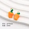 Sorvete de Vegetais Picolé de Pimenta 3D Liga de Pêssego Pequeno Pingente Colar de Contas Artesanal DIY Acessórios de Charme
