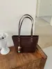 Bolso grande simple para uso diario transfronterizo para mujer, nuevo bolso tote con patrón tejido vintage, bolso de hombro bandolera de gran capacidad