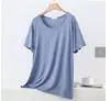 26 Nova Camiseta Modal de Verão com Gola Redonda e Manga Curta Estilo Coreano Confortável e Versátil Camada Base Top Básico de Cor Pura