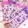 Música flash melodía genuina autorizada calcomanías de mano doradas para niños dibujos animados PVC plano Goka póster para vaso de agua