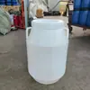 Barril de Plástico de 50 Litros con Asa Integrada, Barril de Embalaje, Barril Redondo de Plástico de 50 Litros, Barril Redondo de 50L Qingyun Chemical con Tapa de Rosca