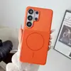 Funda Magnética con Textura de Cáscara de Lichi para Samsung S26 Ultra S25 Cubierta Protectora Delgada Anti-caídas Cobertura Total Transfronteriza