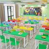 Aula de tutoria para alunos do ensino fundamental e médio Go Desk and Chair Cram School Table Organization School Table and Chair Training Mesa dupla e cadeira Caligrafia