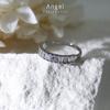 Anillo de Dedo de Circonita de Diamante Completo Nicho Súper Flash Temperamento Metálico Moderno Simple Celebridad Oro Blanco Anillo de Moda Venta al por Mayor para Mujeres