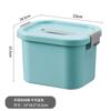 Caixa de Armazenamento Portátil Caixa Plástica com Tampa para Livros e Lanches Caixa de Coleta para Roupas e Brinquedos Caixa de Armazenamento