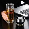 Taza de Vidrio de Doble Pared de Alto Borosilicato de Gama Alta al por Mayor Transparente Separación de Agua y Té Taza de Té Taza de Agua de Vidrio Taza de Regalo