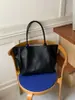 Bolso tote tejido negro para mujer, nuevo estilo coreano 2026, bolso de gran capacidad para el día a día, bolso de hombro casual de nicho de alta gama