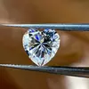 Pedra Solta de Moissanita em Formato de Coração Rosto de Anel DIY Brinco com Diamantes Diamantes Artificiais