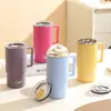 Caneca de Aço Inoxidável 304 de Alta Qualidade para Trabalhadores de Escritório, Xícara de Café Feminina, Simples com Alça de Grande Capacidade