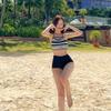 2024 Novo maiô de tricô com fenda e cintura alta feminino emagrecedor para praia, férias, fontes termais feminino [entrega de peça única]]