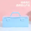 Caja de Almacenamiento Portátil para Pinceles de Caligrafía Herramientas para Pintura China Artística Caja de Almacenamiento de Gran Capacidad Caja de Plástico Transparente Macaron