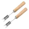 Directo de Fábrica Acero Inoxidable Cuchillo para Piña Mango de Madera Cuchillo para Piña Pala para Piña Pelador Gadgets de Cocina Venta al por Mayor