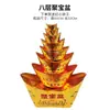Cornucopia Lazo de Papel Papel Suministros Funerarios para el Hogar Qingming Adoración de Tumbas Adoración de Ancestros Lingote de Oro Cornucopia de 8 Capas Papel de Burbujas Amarillo