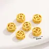 Novo Estilo Chinês Banhado a Cobre Ouro Real Contas de Gota de Óleo Espaçador Pingente Geométrico Dourado Antigo Pulseira Charme Acessórios de Joias DIY