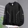 Nueva Camiseta de Manga Larga con Cuello Redondo para Primavera y Otoño 2025, Sudadera Gruesa Versátil de Moda, Camiseta Básica Unisex
