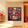 Decoração de Recém-Casados DIY Pintura Decorativa Magnética de Aço Inoxidável Adesivo Magnético Criativo Pintura de Parede Porta de Entrada Bauhaus Pintura de Parede