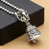 Joyería de Plata de Ley S925 al por Mayor Moda Estilo Coreano Colgante de Personalidad Seis Caracteres Palabras Verdaderas Nariz de Elefante Dios Colgante de Campana Creativo