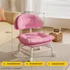 Banqueta Pequena Giratória para Uso Doméstico, Troca de Sapatos, com Rodas, Encosto, Banqueta Baixa, Silenciosa, Banqueta Multifuncional para Beleza de Adultos, Knot Mai Taibo
