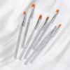 Celebridad de Internet Manicura Japonesa Pincel de Fototerapia Cabeza Redonda Cabeza Plana Grande Relleno de Pegamento Especial Pluma de Fototerapia de Alta Gama Set Completo para Principiantes