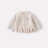 Nuevo Conjunto de Cardigan Tejido de Otoño 2025 para Bebés Niñas, Chaqueta Suéter con Pantalones de Pierna Ancha, Elegante Conjunto de Dos Piezas