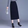 Falda midi casual de lana de pierna recta, nueva colección otoño/invierno 2026, de cintura alta, adelgazante y que favorece la figura, adecuada para ropa de trabajo