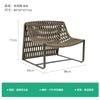 Sofá de Exterior Personalizado Pátio Varanda Jardim Móveis de Exterior Pousada Lazer ao Ar Livre Sofá de Corda de Rattan PE