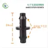 4/7 Accesorios para Conector Capilar Juego Completo 47 Conector en T de Doble Barbilla de una Sola Barbilla Tallo de Enchufe Tapa Tapón de Goteo Conexión de Rosca de 4 Puntos