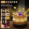 Adornos de Cornucopia Bola de Amatista Hucha de Latón Puro Regalo de Inauguración de Tienda Sala de Estar Riqueza de Todas las Direcciones