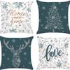 Juego de Fundas de Almohada Navideñas Nuevas Transfronterizas Amazon Hogar Sofá Funda de Cojín Decorativa Admite Personalización