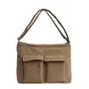 Bolso bandolera artístico, bolsa de nailon de gran capacidad, bolso cruzado ultraligero para estudiantes universitarios, bolso de hombro liso para mujer
