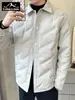 Chaqueta de Plumón para Hombre Tangkezher Otoño e Invierno con Cuello de Solapa, Moderna, Versátil, Holgada, Informal, Abrigo Cálido para Hombre Venta al por Mayor