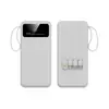 Carregador portátil transfronteiriço 20000mAh com cabo embutido, carregamento rápido, mini ultrafino, power bank móvel compartilhado, presente, LOGO personalizado