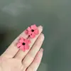 Brincos de Flores Explosivas Frescos Doces Fofos Estilo Coreano para Primavera e Verão Moda Super Fada Leve Luxo Joia de Orelha de Alta Qualidade para Mulheres