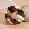 Pulseras Populares Transfronterizas Europeas y Americanas, Pulseras Anchas de Ola Irregular Manchadas de Acrílico, Pulseras de Nicho de Alta Gama para Mujer