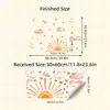 Hs1847E Adesivos de Parede Nuvem Rosa Laranja Tons Quentes para Quarto de Crianças Tema Sol e Estrelas Quentes Adesivos de Parede Simples
