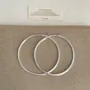 Brincos Argola Lisos Minimalistas para Mulheres Únicos Exquisitos Moda Tendência Versátil Brincos Argola de Temperamento