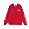 Jaqueta Moletom com Capuz Magic Bear Outono/Inverno Nova Chegada Estilo Esportivo Retrô Americano Listrado Bordado Cardigan Fechamento em Zíper