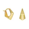 Pendientes tridimensionales de plata de ley 925 no estándar para mujer, diseño simple de moda, nicho, sentido de diseño, temperamento, pendiente para lóbulo de la oreja dorado